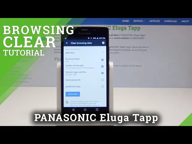 Video thumbnail for Delete Browser History in PANASONIC Eluga Tapp - Clear Browser Data