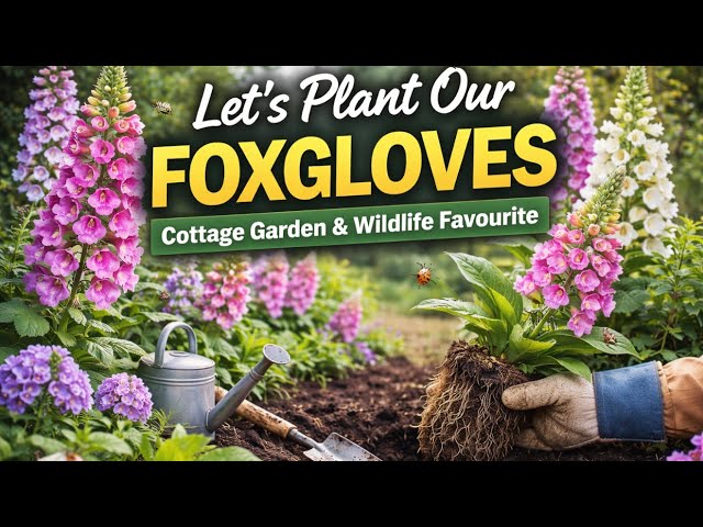 Video thumbnail for 🎥 🌸🌿 Let’s Plant Our Foxgloves | Cottage Garden & Wildlife Favourite