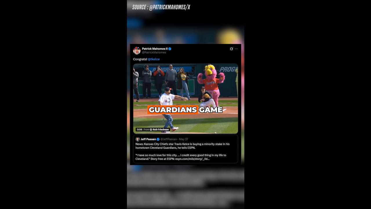 Video thumbnail for Patrick Mahomes ROASTS Travis Kelce After Embarrassing Guardians Pitch!