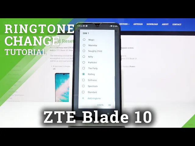 Video thumbnail for How Change Ringtone on ZTE Blade 10 – Set a New Ringtone