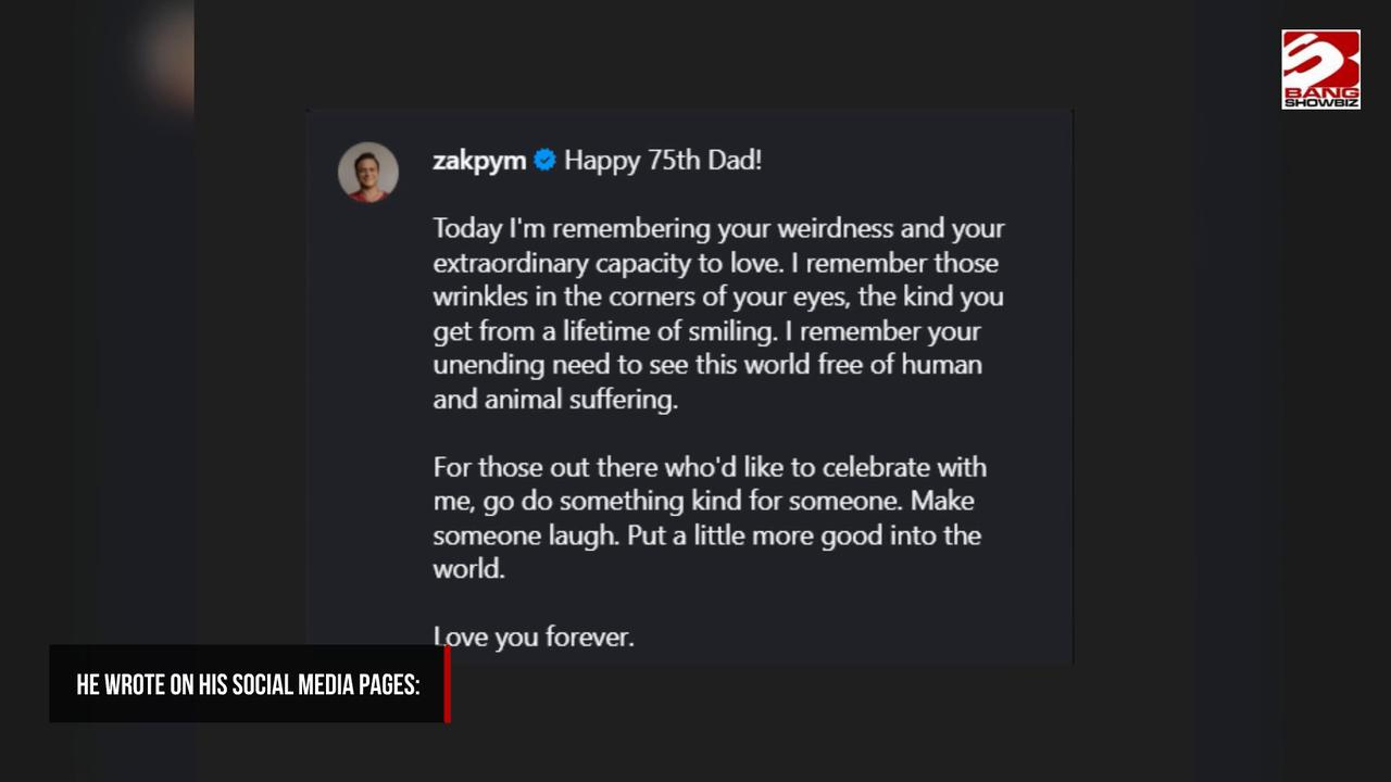 Video thumbnail for Zak Williams honours late father Robin Williams on what would have been his 75th birthday