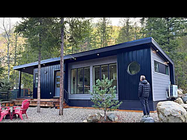 Video thumbnail for kerry tarnow: two bedroom prefab cottage tour in british columbia!