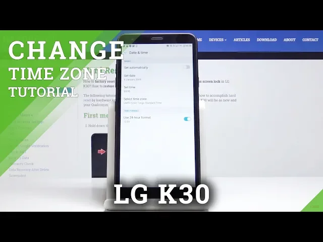 Video thumbnail for How to Set Up Date in LG K30 – Android Time Settings