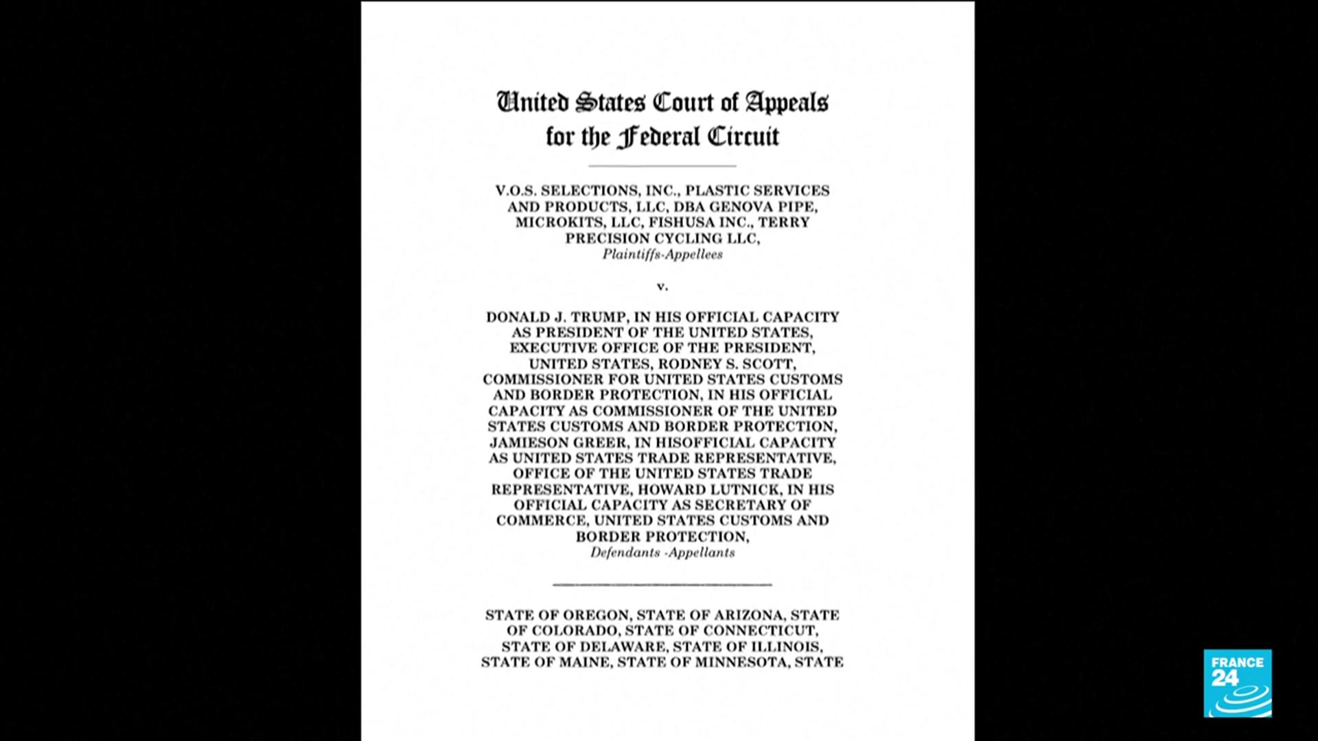 'Video thumbnail for US appeals court rules most of Trump's tariffs illegal under federal law'