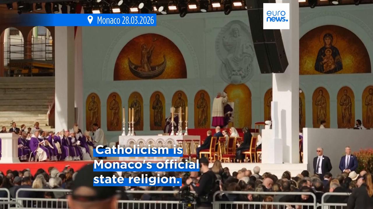 Video thumbnail for Pope Leo XIV decries the widening gap between the rich and poor in historic Monaco visit