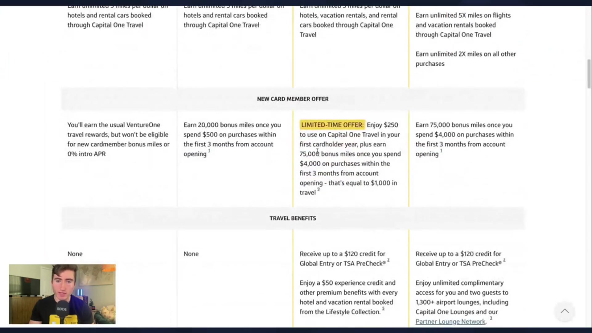 'Video thumbnail for anthony venture: venture rewards vs venture x! new capital one offer & jetblue analysis'
