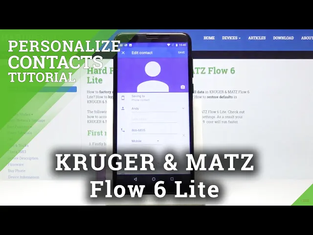 Video thumbnail for How to Add Photo to Contact in Kruger & Matz Flow 6 Lite - Personalize Contacts