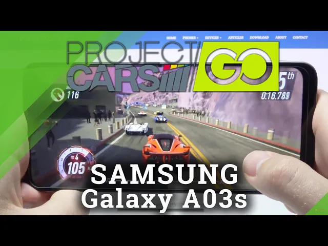 Video thumbnail for Project Cars Go Performance Test on SAMSUNG Galaxy A03s – Gameplay | FPS | Quality Checkup
