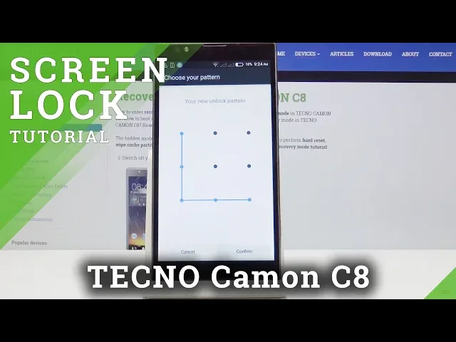 Video thumbnail for How to Set Up Pattern Lock in Tecno Camon C8 - Add Lock Screen Protection