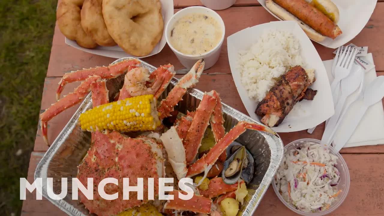 Video thumbnail for vice-munchies: alaskan seafood feast! traditional flavors at fish on! camp grill
