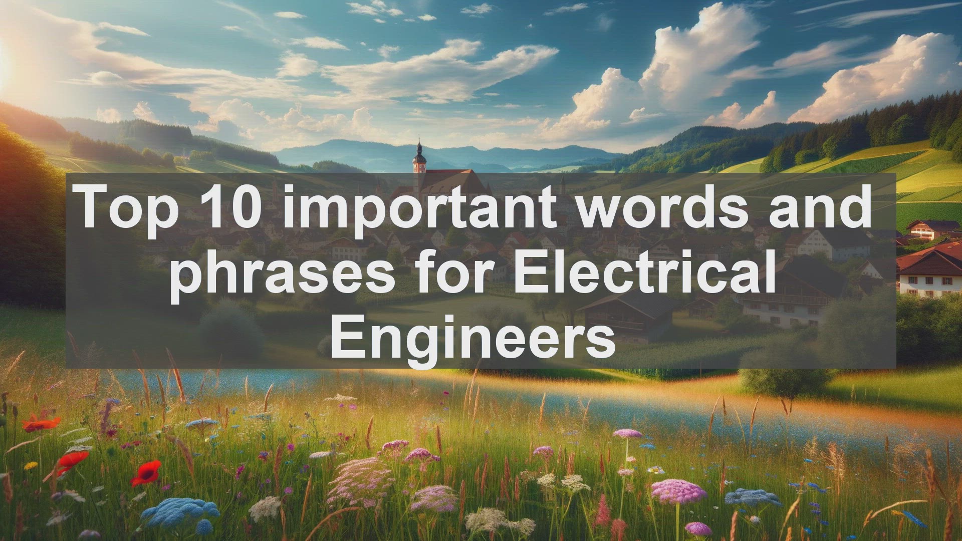 'Video thumbnail for Top 10 important words and phrases for Electrical Engineers'