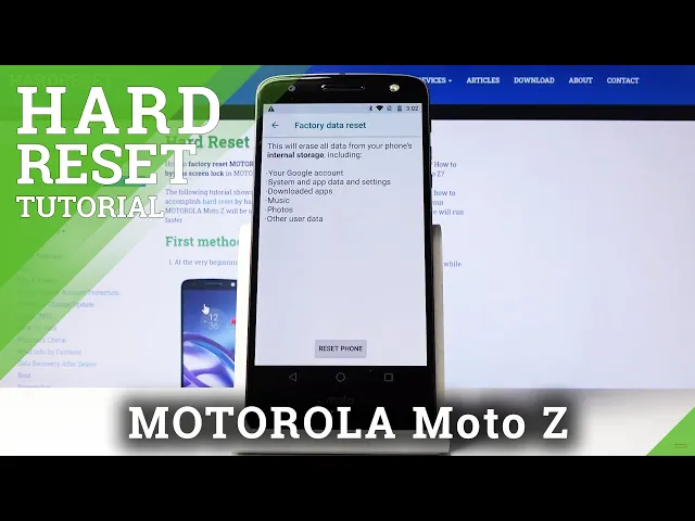 Video thumbnail for Motorola Moto Z Factory Reset / Wipe Data