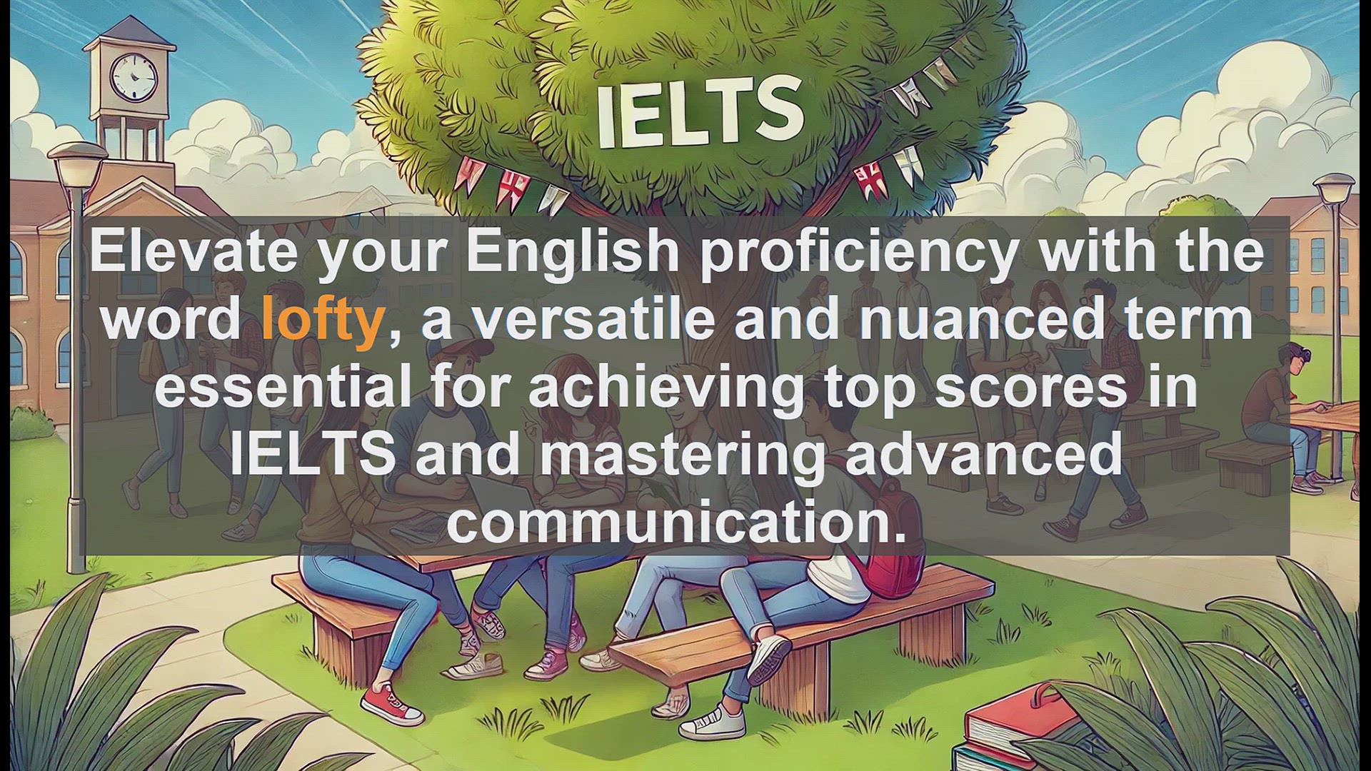 'Video thumbnail for 2000 Must Know IELTS 9.0 Vocabulary - Master the Word 'Lofty' for IELTS Success'
