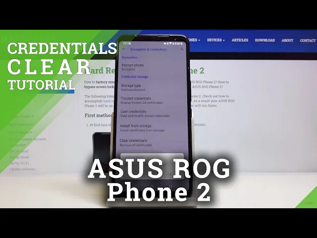 Video thumbnail for How to Clear Credentials in ASUS ROG Phone 2 – Delete All Credentials