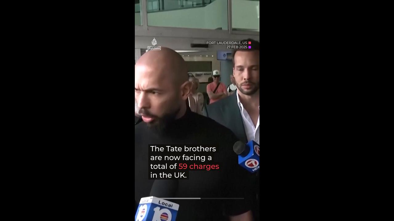 Video thumbnail for Tate brothers vow to fight extradition as they appear at court in Miami
