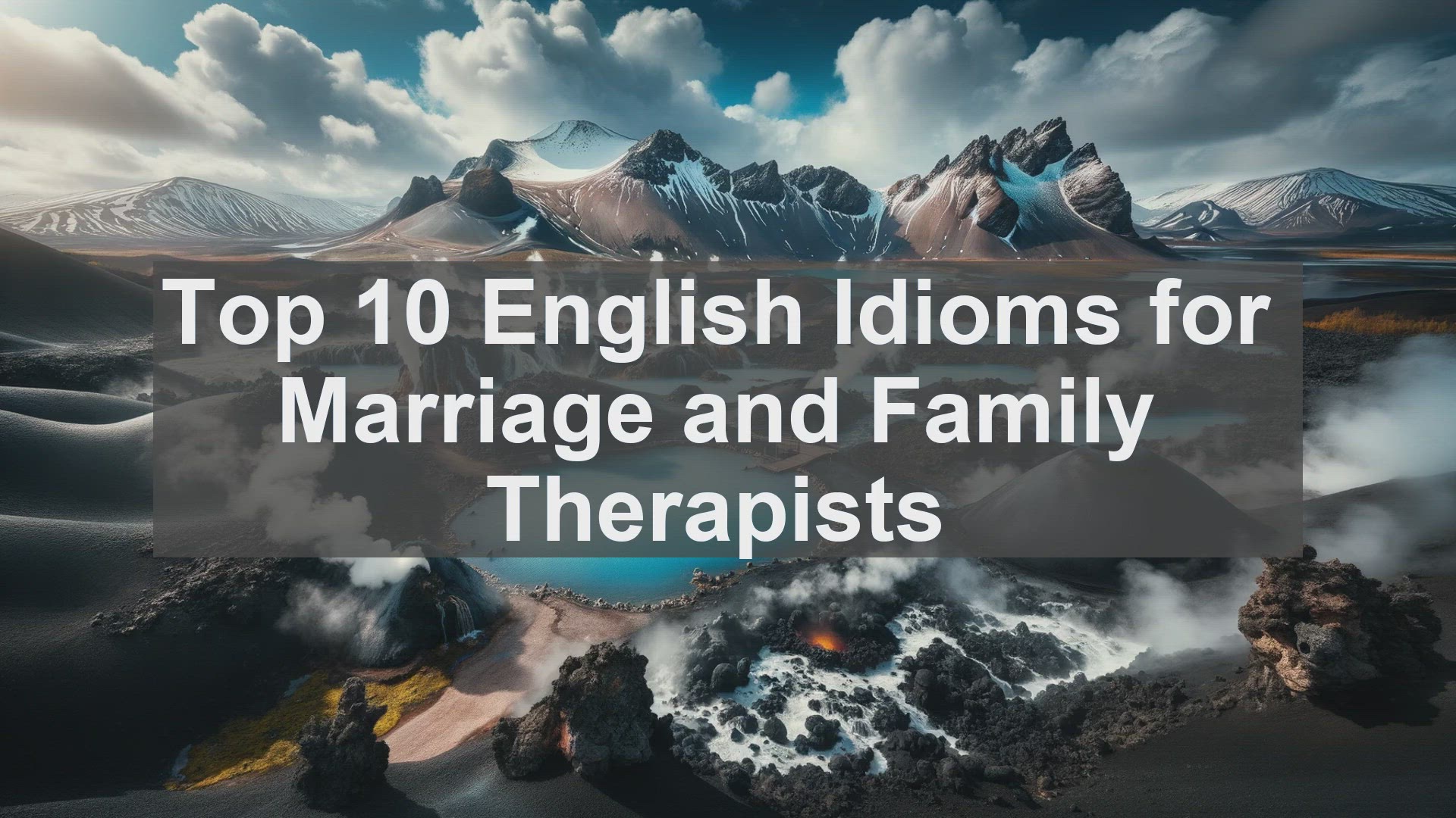 'Video thumbnail for Top 10 English Idioms for Marriage and Family Therapists'