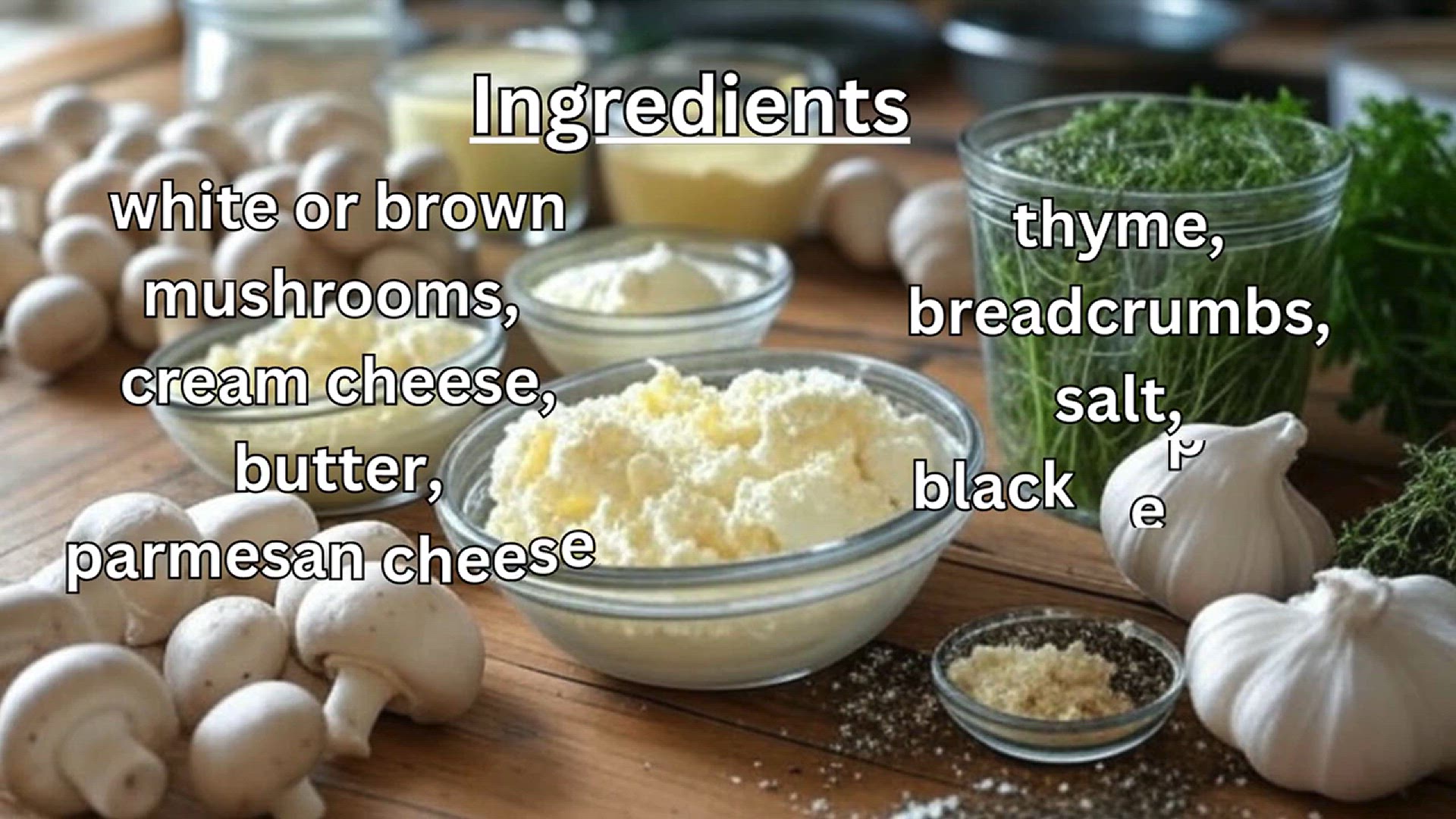 Video thumbnail for Stuffed Mushrooms Recipe