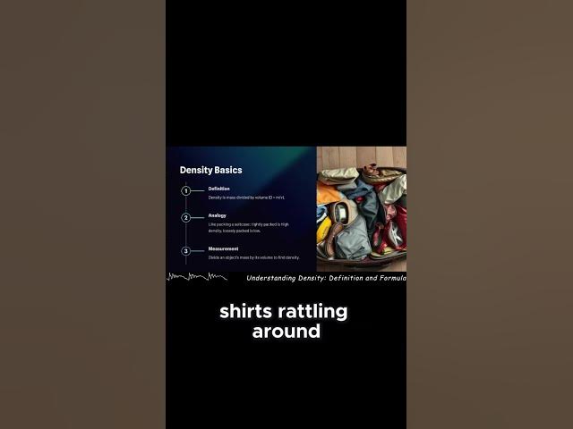 Video thumbnail for Understanding Density - The Science Behind Your Overpacked Suitcase!