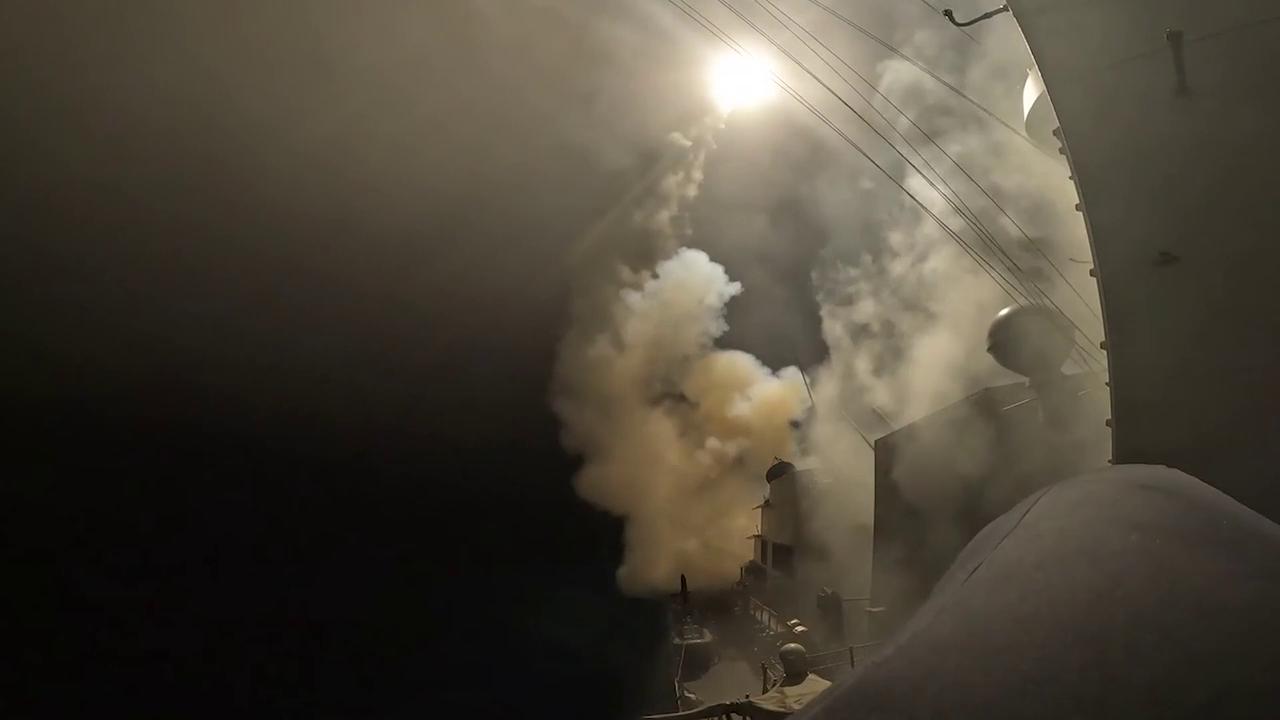 Video thumbnail for Iran: Explosions Light Up Iran As U.S. Strikes On IRGC Targets Caught On Camera.