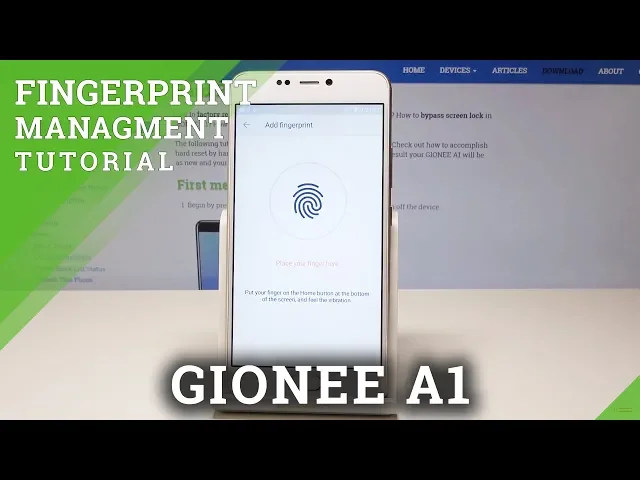 Video thumbnail for How to Add Fingerprint in GIONEE A1 - Activate Screen Protection