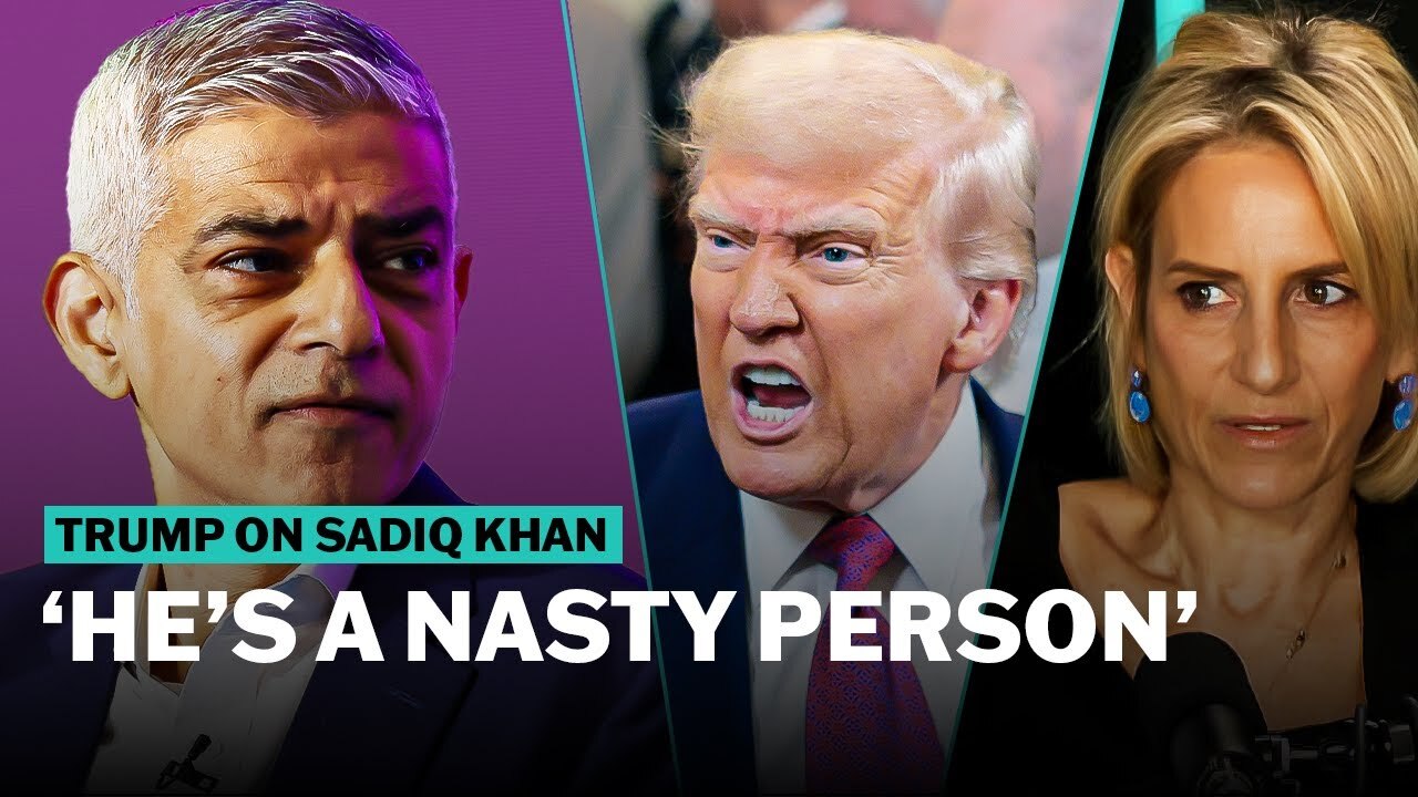 Video thumbnail for Donald Trump BLASTS Sadiq Khan in front of Keir Starmer!