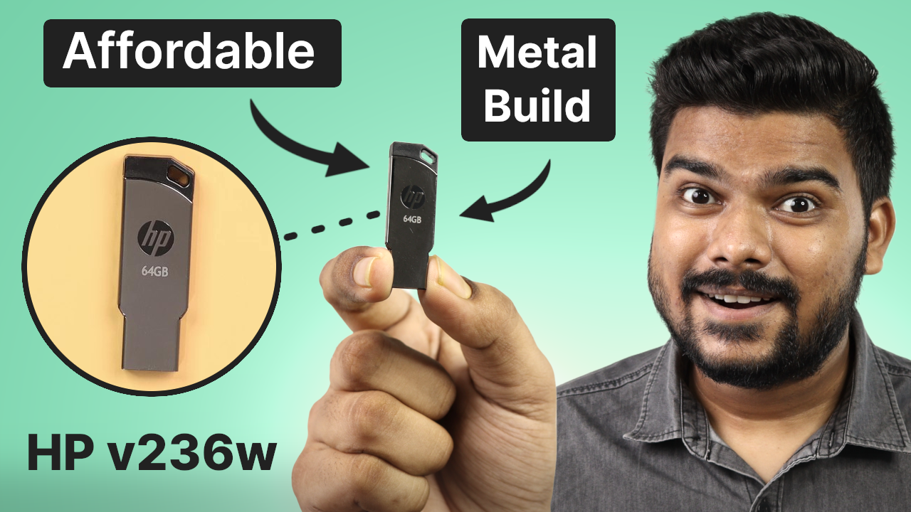 'Video thumbnail for Affordable & Metal Build Pen Drive | HP v236w USB 2.0 Review'