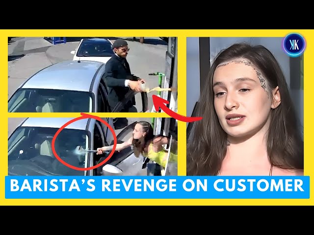 Video thumbnail for Barista Shatters Customers Car Windscreen With A Hammer