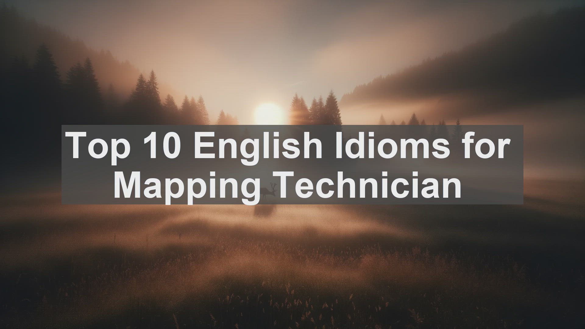 'Video thumbnail for Top 10 English Idioms for Mapping Technician'
