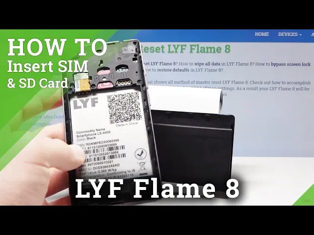 Video thumbnail for How to Insert Micro SIM Card to LYF Flame 8 - Input Micro SD Card