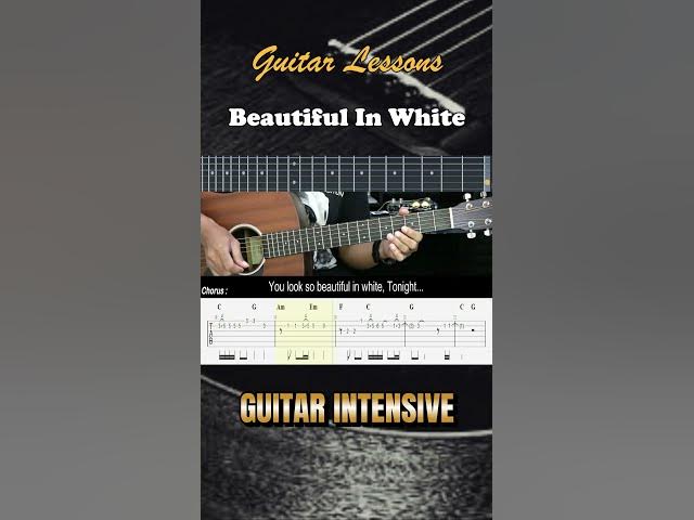 Video thumbnail for Beautiful In White - Shane Filan | EASY Guitar Lessons TAB - Guitar Tutorial #guitarlessons