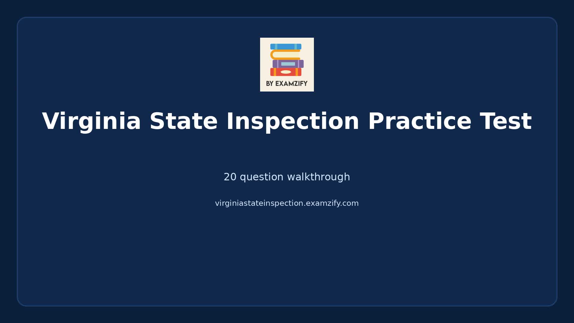 Video thumbnail for Virginia State Inspection Practice Test