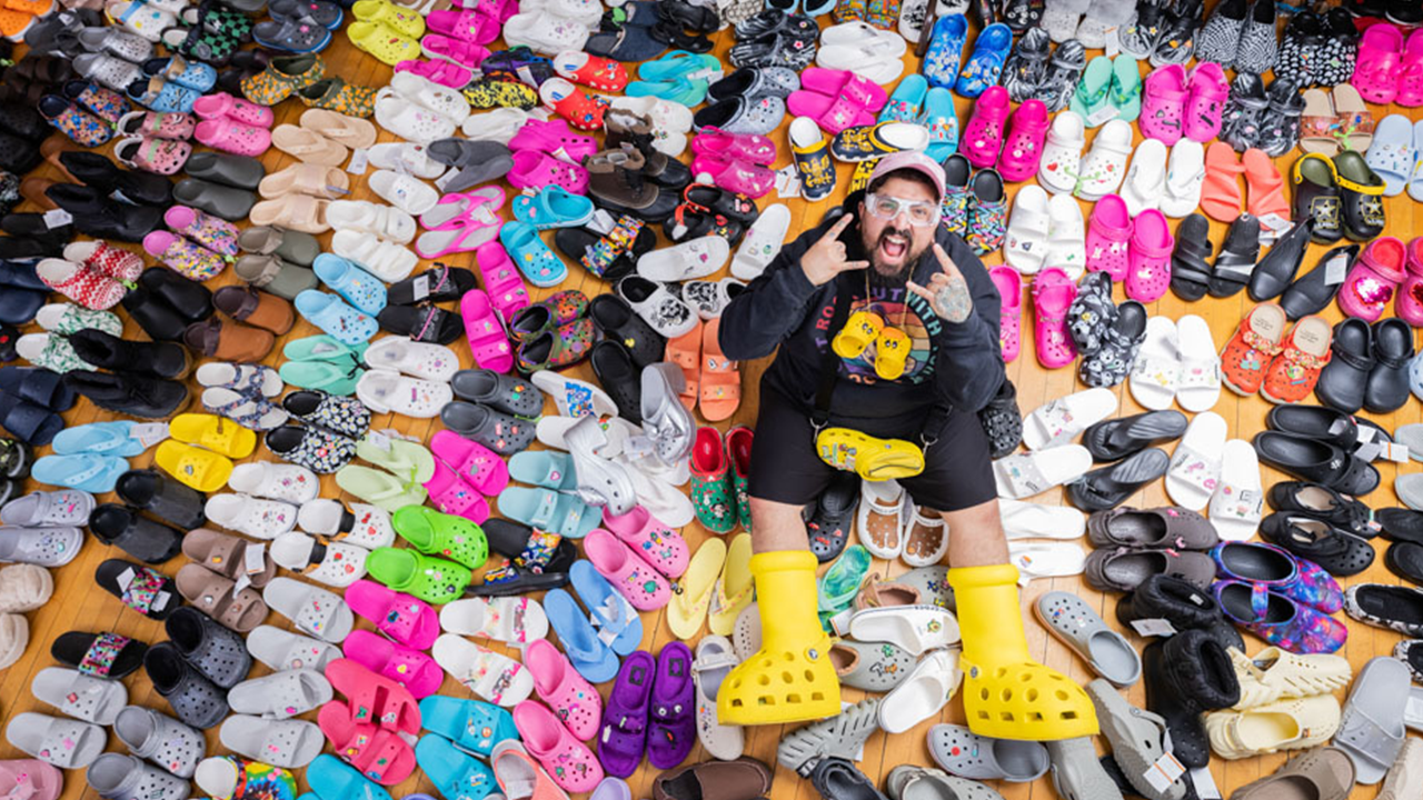 'Video thumbnail for Largest collection of Crocs shoes'