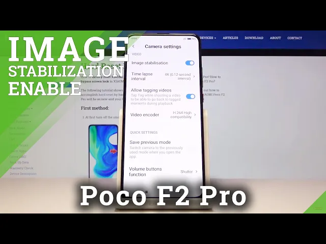 Video thumbnail for How to Activate Image Stabilization XIAOMI Poco F2 Pro – Photo Settings