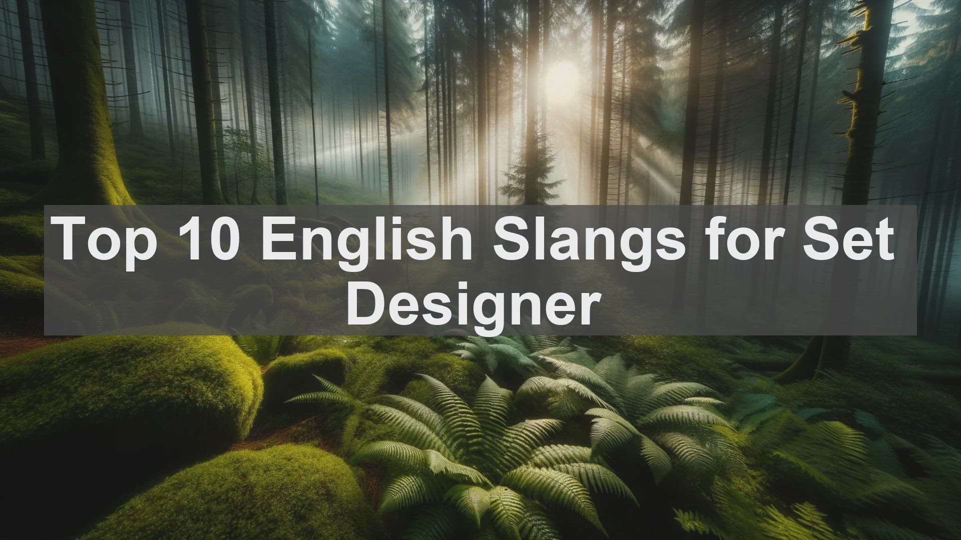 'Video thumbnail for Top 10 English Slangs for Set Designer'