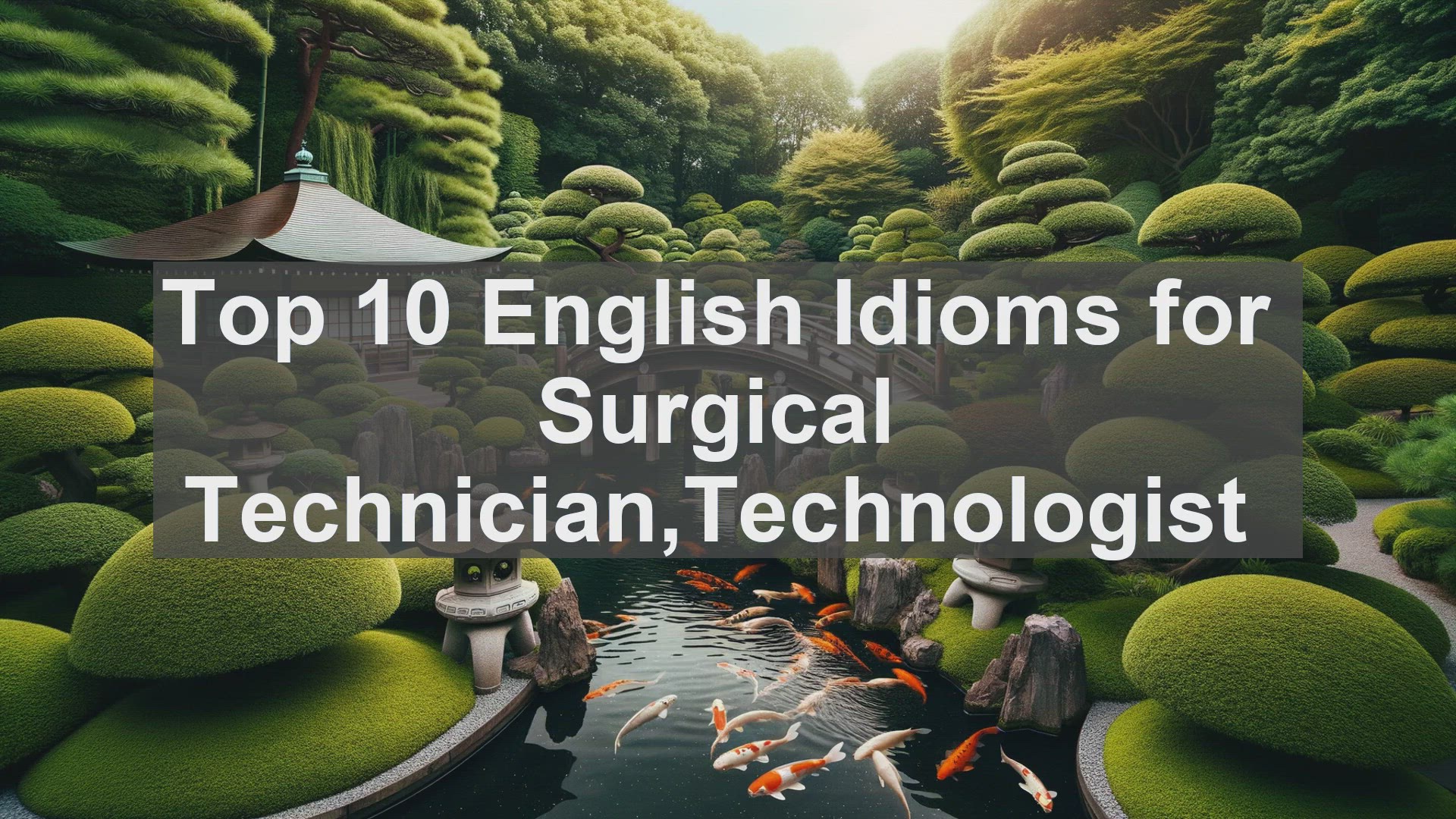 'Video thumbnail for Top 10 English Idioms for Surgical TechnicianTechnologist'