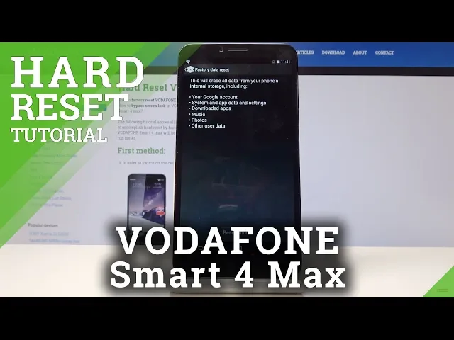 Video thumbnail for HARD RESET VODAFONE Smart 4 max - Erase Content & Settings