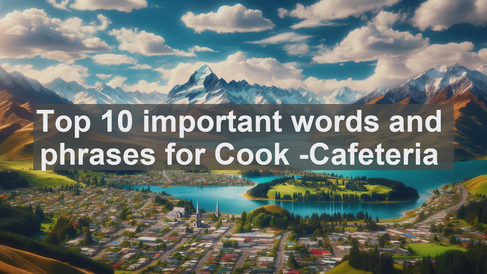'Video thumbnail for Top 10 important words and phrases for Cook Cafeteria'