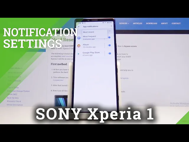 Video thumbnail for How to Enter Notification Settings in SONY Xperia 1 – Notification Options