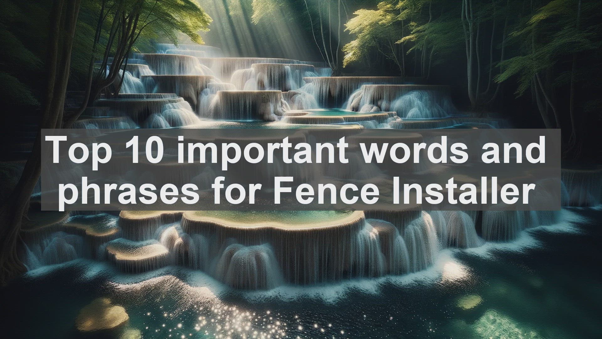 'Video thumbnail for Top 10 important words and phrases for Fence Installer'
