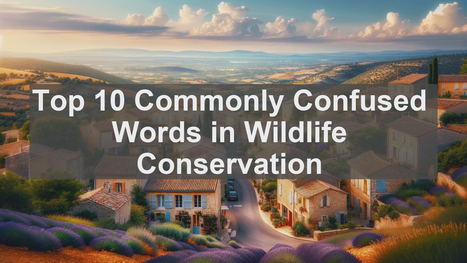 'Video thumbnail for Top 10 Commonly Confused Words in Wildlife Conservation'