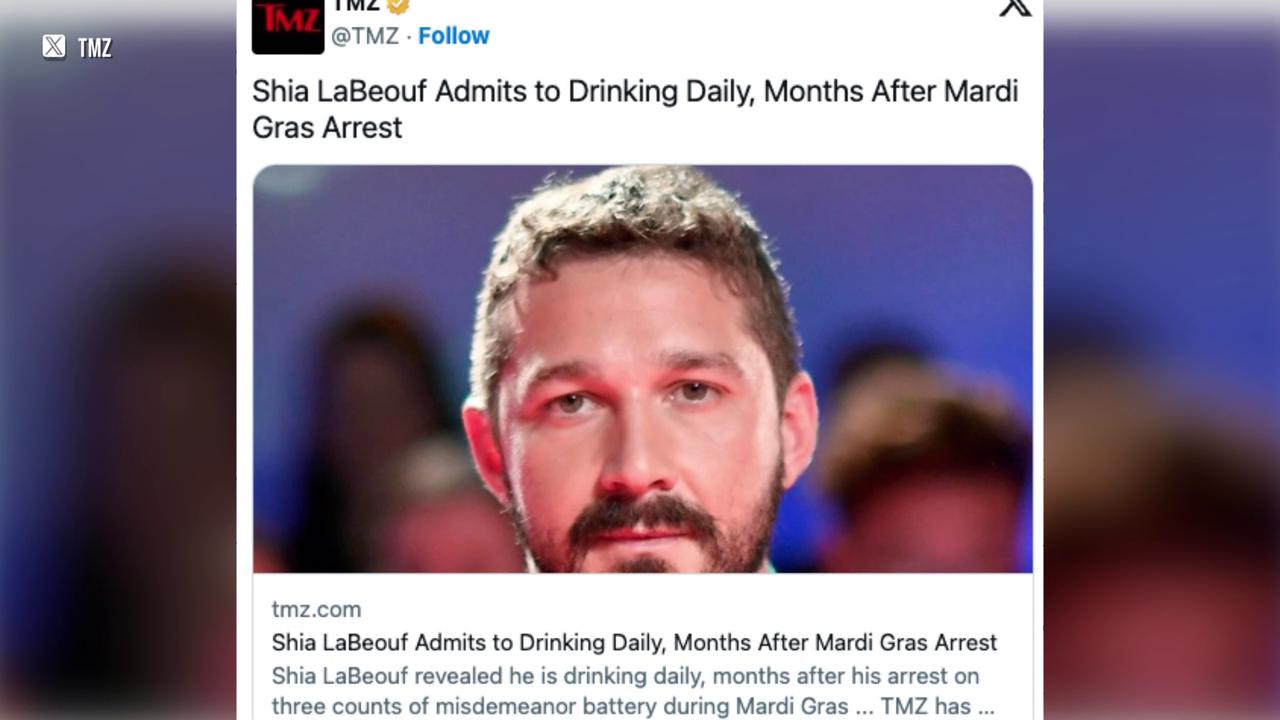 Video thumbnail for UNCAPTIONED: Shia LaBeouf admits he drinks alcohol daily while on probation following Mardi Gras arrest.