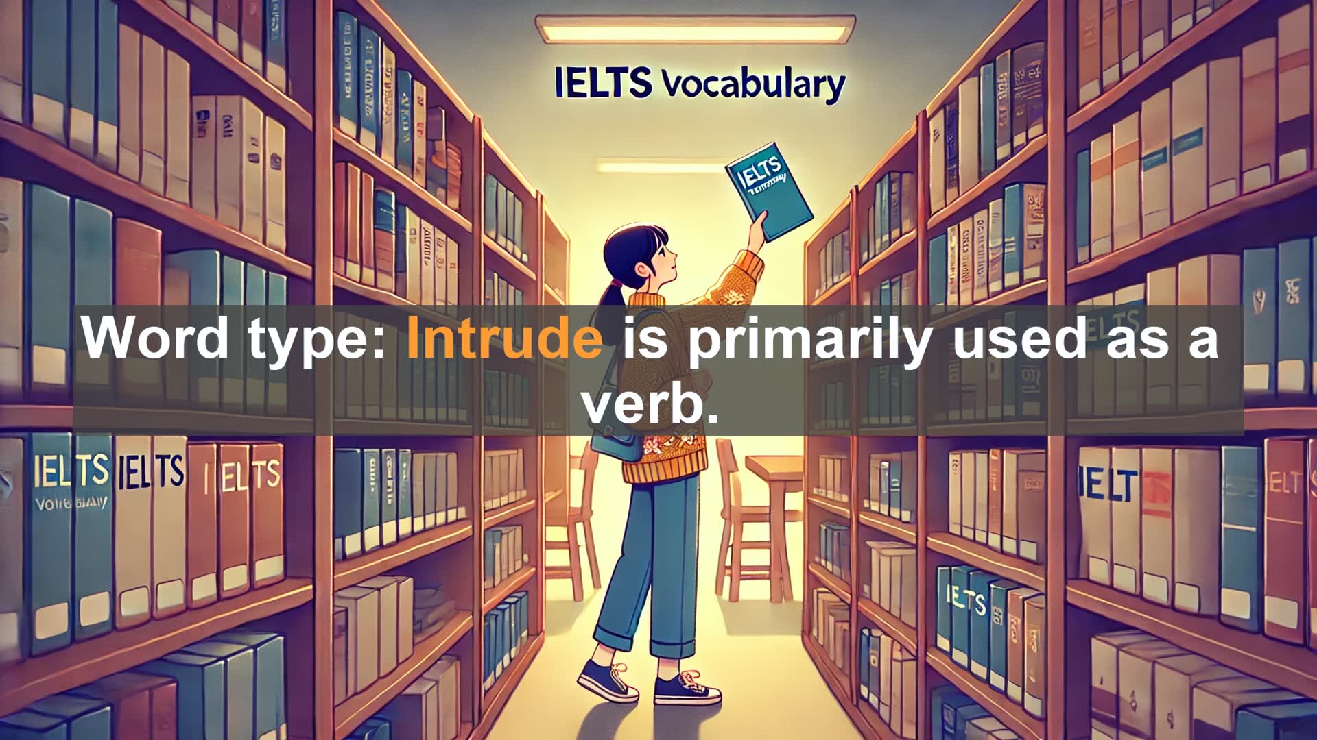 'Video thumbnail for 5000 Must Know IELTS 8.0 Vocabulary - Master the Word 'Intrude' for IELTS Success'