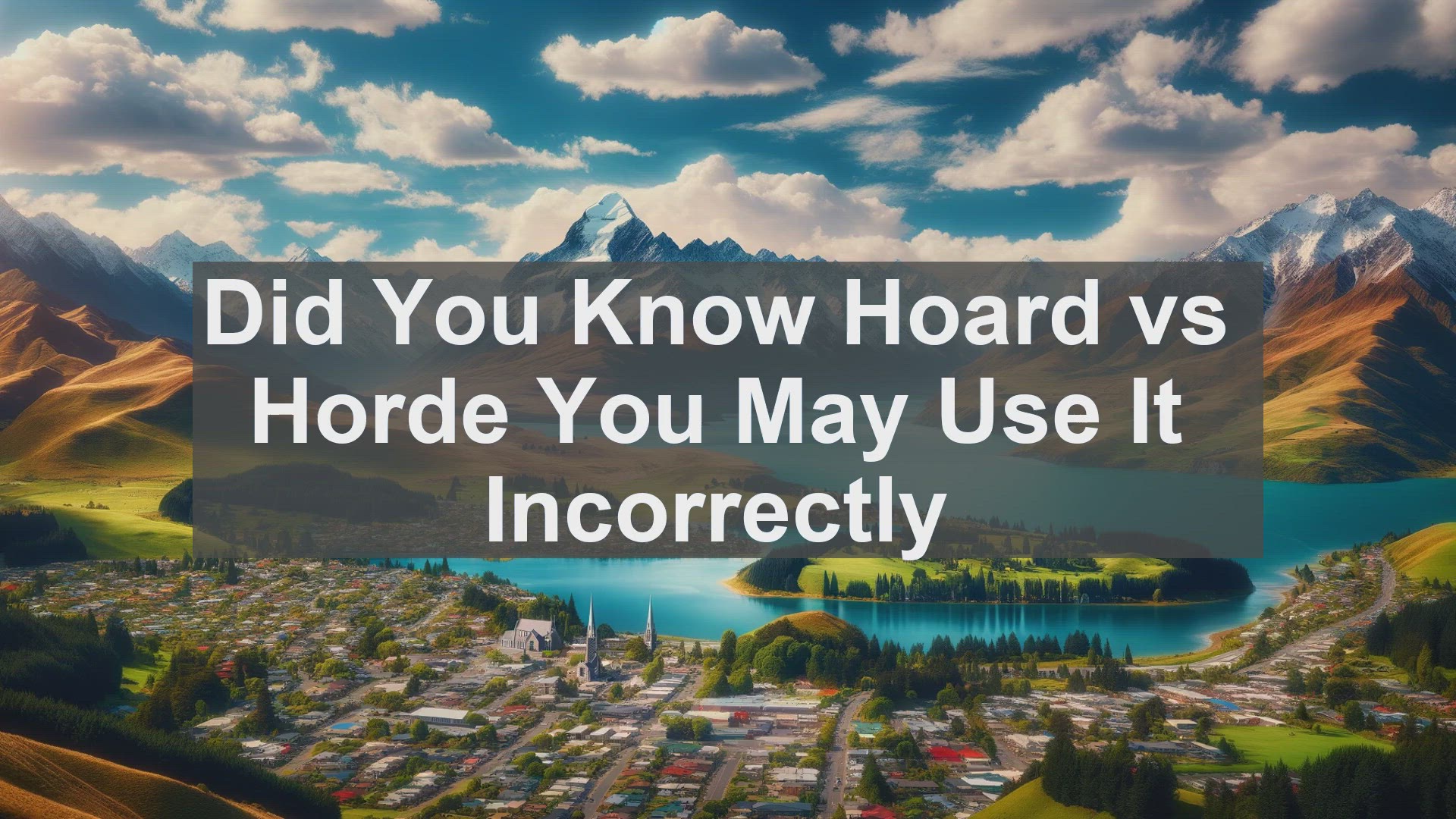 'Video thumbnail for Did You Know Hoard vs Horde You May Use It Incorrectly '