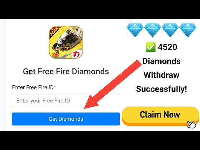 Video thumbnail for 💎 4520 Free Diamonds In Free Fire 🔥 | New Free Diamonds Trick 2025 | Free Fire Diamonds Free