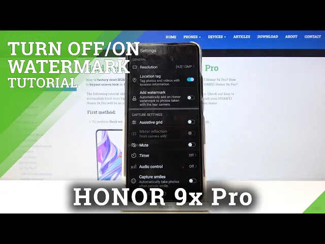 Video thumbnail for How to Add Watermark to Photos in HUAWEI Honor 9x Pro – Enable Camera Watermark