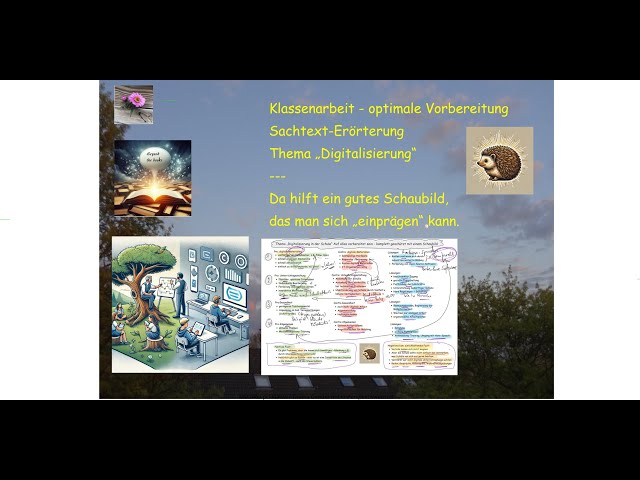 Video thumbnail for Textgebundene Erörterung - Thema "Digitalisierung" - Igel-Schaubild hilft bei der Stellungnahme