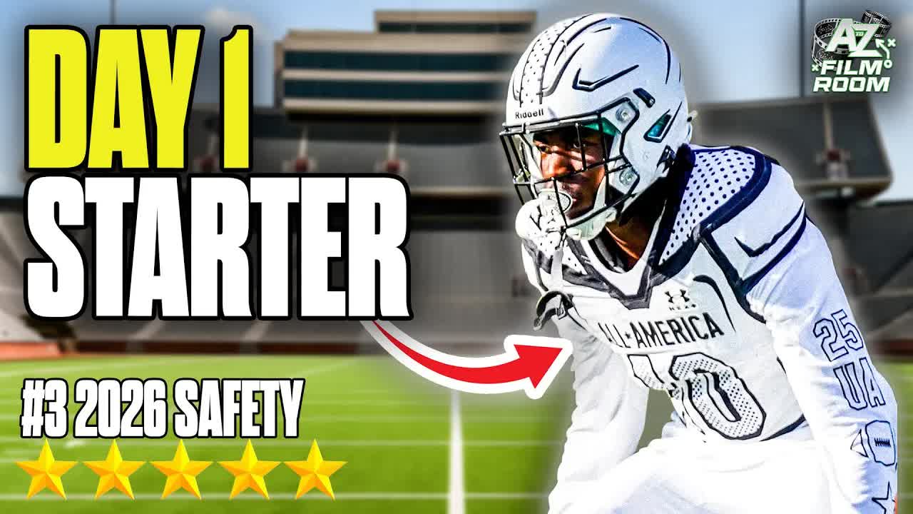 Video thumbnail for a to z sports film room: jireh edwards, versatile 5-star safety prospect