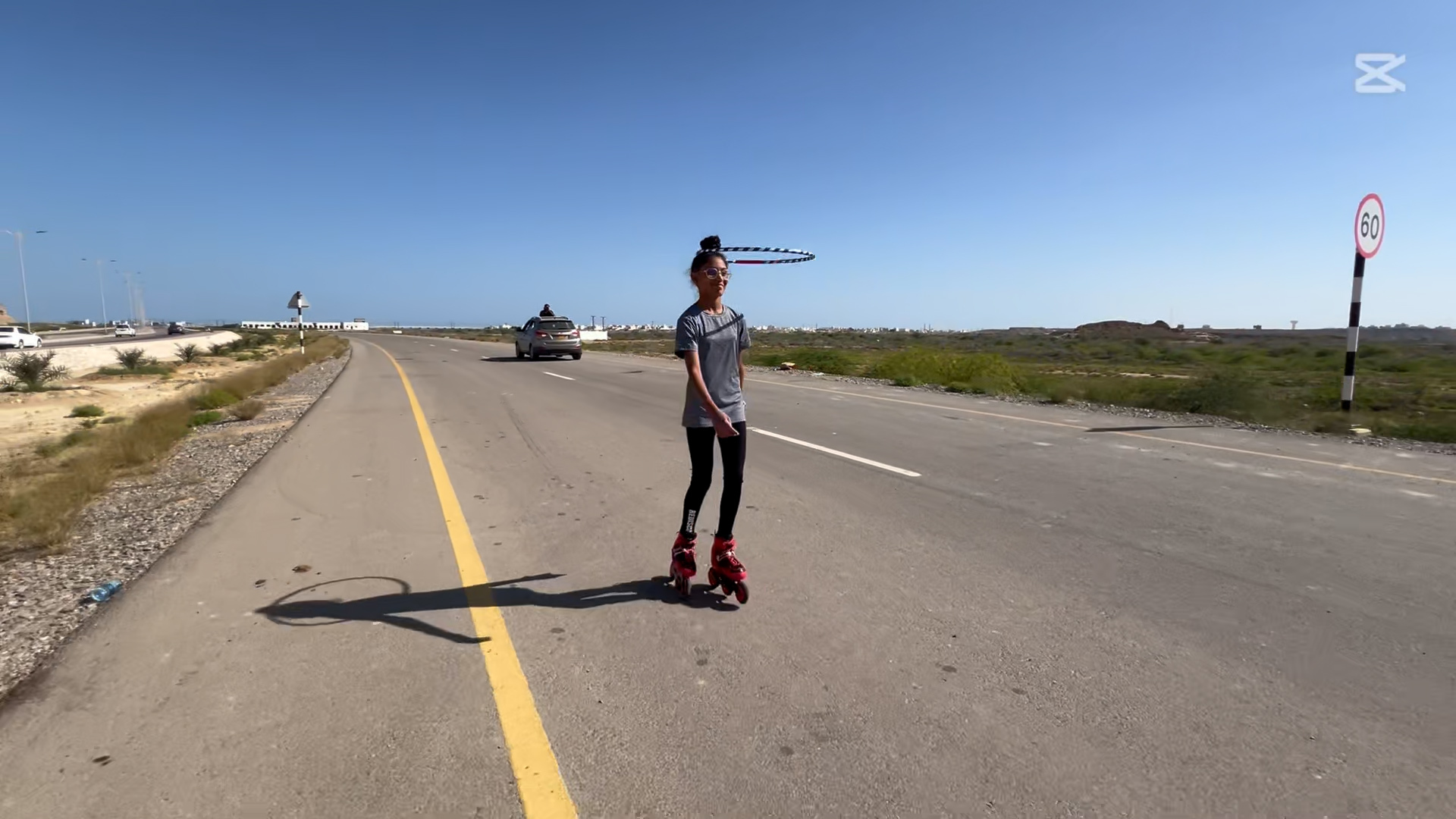 Video thumbnail for Longest duration roller/inline skating while hula hooping around a hair bun  28 minutes and 2 seconds by Shivanya Prashanth