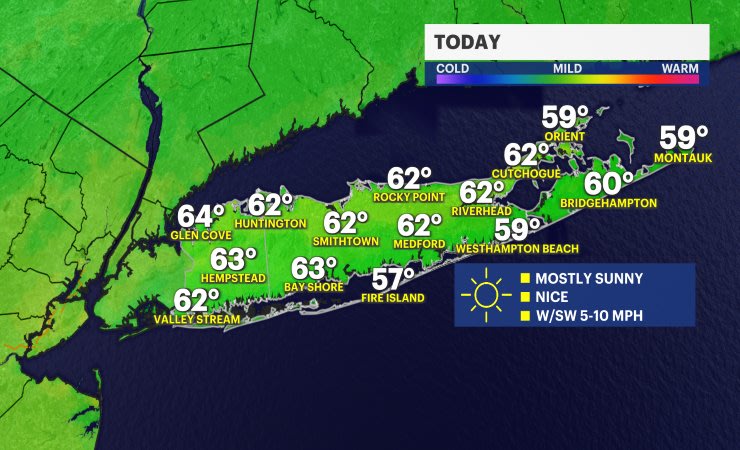 Video thumbnail for Sunny today with chance of thunderstorms Thursday; warm up for weekend