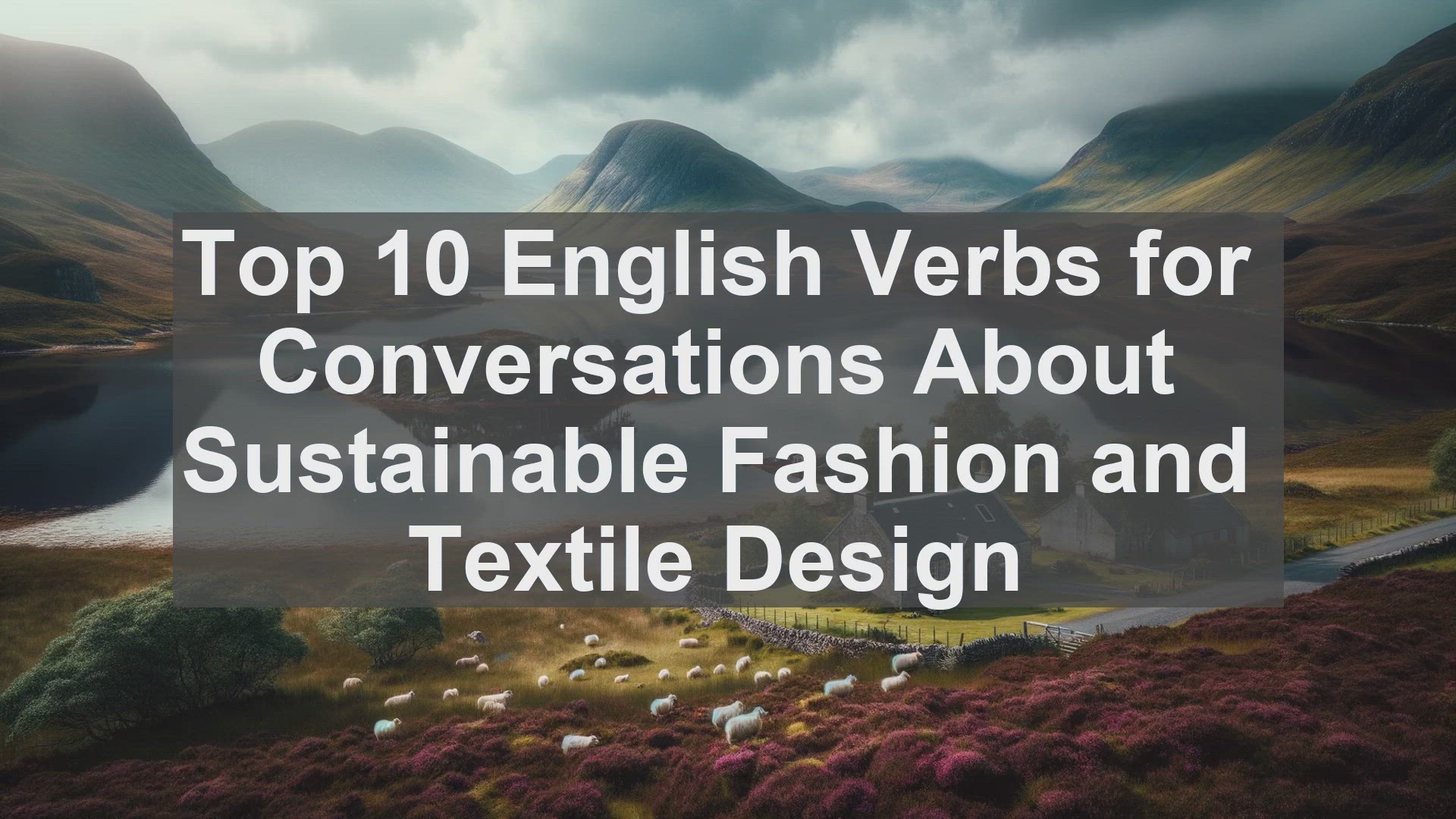 'Video thumbnail for Top 10 English Verbs for Conversations About Sustainable Fashion and Textile Design'